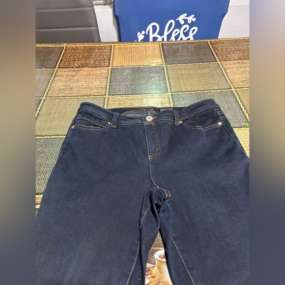 INC International Concepts Women's Dark Blue Slim Jeans - Picture 2 of 6